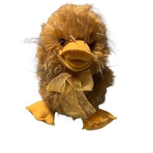 Brown Fuzzy 10 inch Duck Plush Stuffed Animal Easter Stuffed Animal
